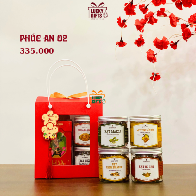 Quà tết giá rẻ 2026 - hộp giấy nhỏ xinh- Phúc An 02