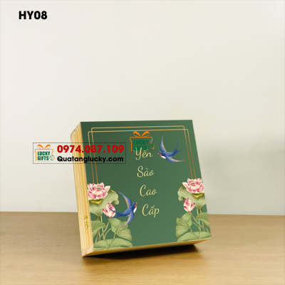 Hộp gỗ yến sào cao cấp IN UV Yến yến