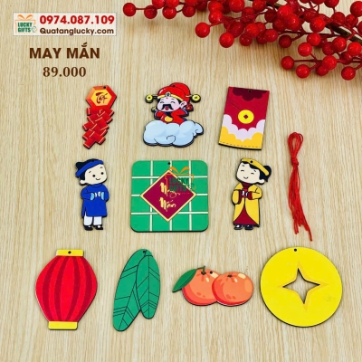 Combo sticker trang trí in UV - May mắn