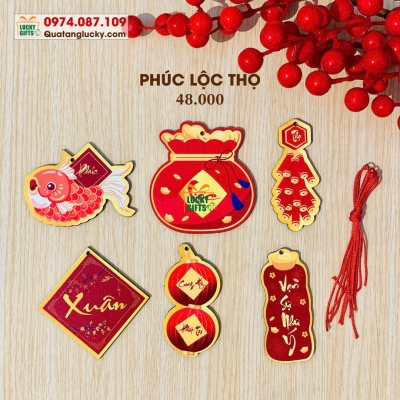 Combo sticker trang trí in UV Phúc Lộc Thọ